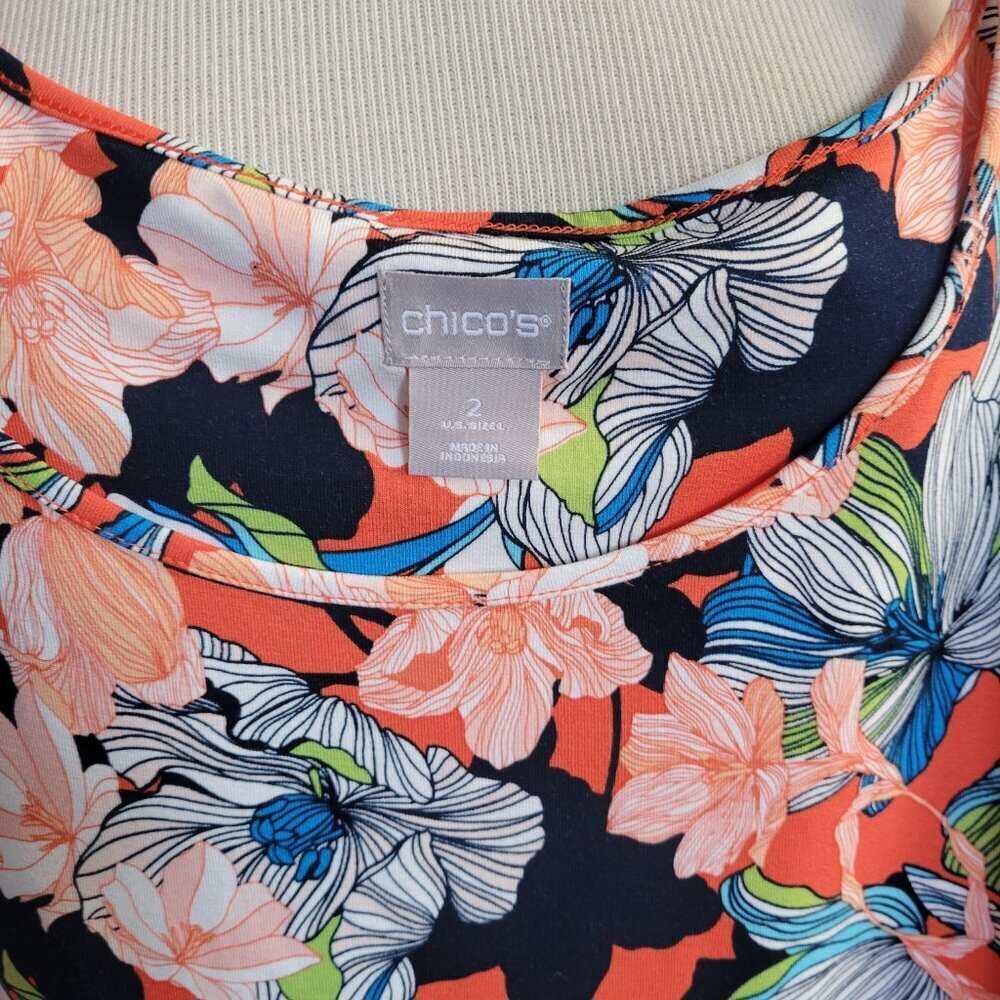 NWT Chico’s Floral Tank Top (Chico Size: 2) - Picture 8 of 16